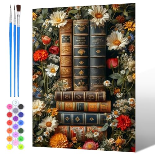 NAIMOER Buch Malen Nach Zahlen Erwachsene, Malen Nach Zahlen Blumen für Kinder mit Pinseln Acrylpigment für Anfänger Jungen Mädchen Geschenk Wohndekoration 30x40cm NAIMOER Buch Malen Nach Zahlen Erwachsene, Malen Nach Zahlen Blumen für Kinder mit Pinseln Acrylpigment für Anfänger Jungen Mädchen Geschenk Wohndekoration 30x40cm von NAIMOER
