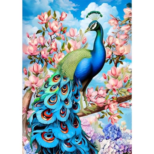 NAIMOER Diamond Painting Pfau Erwachsene, 5D Diamant Painting Blume Bilder Anfänger, Full Strass Stickerei Diamond Kunst Tier für Home Wand Décor 30x40cm NAIMOER Diamond Painting Pfau Erwachsene, 5D Diamant Painting Blume Bilder Anfänger, Full Strass Stickerei Diamond Kunst Tier für Home Wand Décor 30x40cm von NAIMOER