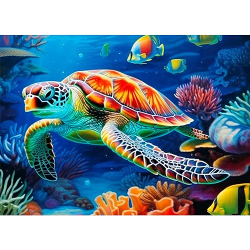 NAIMOER Diamond Painting Schildkröte, Diamant Painting Erwachsene Kinder 5D Diamant Malerei Stickerei für Home Décor 30x40cm NAIMOER Diamond Painting Schildkröte, Diamant Painting Erwachsene Kinder 5D Diamant Malerei Stickerei für Home Décor 30x40cm von NAIMOER