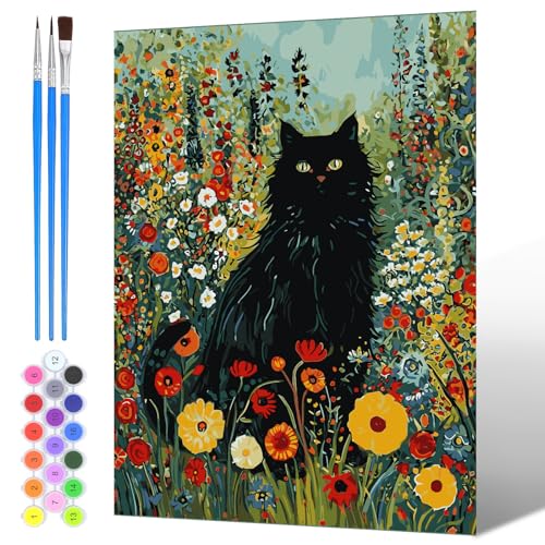 NAIMOER Flauschige Katze Malen Nach Zahlen Erwachsene, Malen Nach Zahlen Blumen Garten Botanische für Kinder mit Pinseln Acrylpigment für Anfänger Jungen Mädchen 30x40cm NAIMOER Flauschige Katze Malen Nach Zahlen Erwachsene, Malen Nach Zahlen Blumen Garten Botanische für Kinder mit Pinseln Acrylpigment für Anfänger Jungen Mädchen 30x40cm von NAIMOER