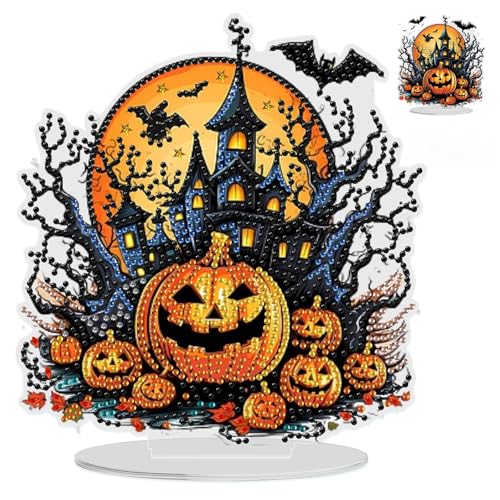 NAIMOER Kürbis Diamond Painting Tischdeko, Diamant Malerei Desktop Halloween Ornamente Kinder Erwachsene, DIY Bastelset Set für Geschenk Mädchen Wand Dekoration NAIMOER Kürbis Diamond Painting Tischdeko, Diamant Malerei Desktop Halloween Ornamente Kinder Erwachsene, DIY Bastelset Set für Geschenk Mädchen Wand Dekoration von NAIMOER