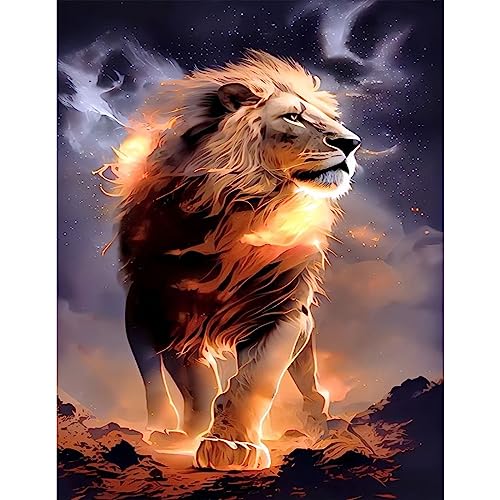 NAIMOER Löwe Diamond Painting Kits für Erwachsene Kinder, 5D Diamant Painting Löwe Bilder Erwachsene, Diamond Painting Tiere Bilder Kinder Malerei Set für Home Dekor 30x40cm NAIMOER Löwe Diamond Painting Kits für Erwachsene Kinder, 5D Diamant Painting Löwe Bilder Erwachsene, Diamond Painting Tiere Bilder Kinder Malerei Set für Home Dekor 30x40cm von NAIMOER