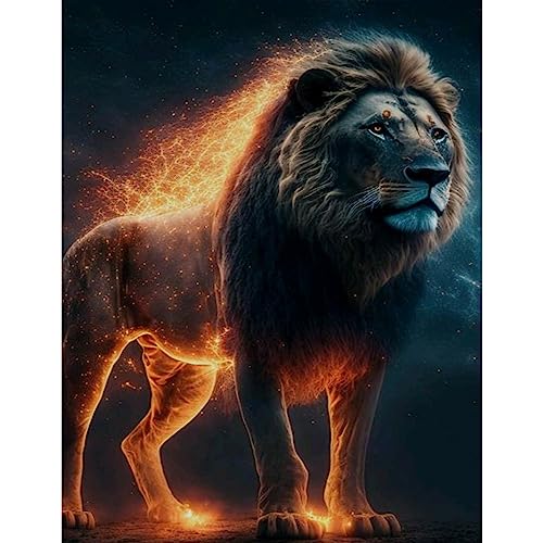 NAIMOER Löwe Diamond Painting Kits für Erwachsene Kinder, 5D Diamant Painting Tiere Bilder Erwachsene, Diamond Painting Löwen König Bilder Kinder Malerei Set für Home Dekor 30x40cm NAIMOER Löwe Diamond Painting Kits für Erwachsene Kinder, 5D Diamant Painting Tiere Bilder Erwachsene, Diamond Painting Löwen König Bilder Kinder Malerei Set für Home Dekor 30x40cm von NAIMOER