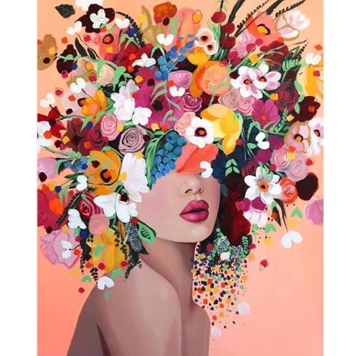 NAIMOER Mädchen Diamond Painting Kits für Erwachsene, Mädchen mit Blumen Diamant Painting Kits, DIY Blumen Diamant Malerei Diamond Painting Kinder Bilder Set 30x40cm für Wanddekor NAIMOER Mädchen Diamond Painting Kits für Erwachsene, Mädchen mit Blumen Diamant Painting Kits, DIY Blumen Diamant Malerei Diamond Painting Kinder Bilder Set 30x40cm für Wanddekor von NAIMOER