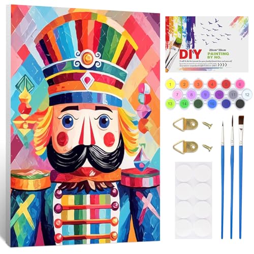 NAIMOER Nussknacker Malen Nach Zahlen mit Rahmen Erwachsene Kinder, Weihnachten Malen Nach Zahlen Acrylpigment Geschenke 20x30cm NAIMOER Nussknacker Malen Nach Zahlen mit Rahmen Erwachsene Kinder, Weihnachten Malen Nach Zahlen Acrylpigment Geschenke 20x30cm von NAIMOER