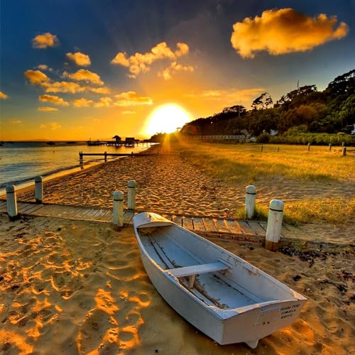 NAIMOER Sonnenuntergang Diamond Painting Erwachsene, 5D Diamant Painting Bilder Boot Erwachsene Diamond Painting Strand DIY Diamant Malerei für Home Wand Décor 30x30cm NAIMOER Sonnenuntergang Diamond Painting Erwachsene, 5D Diamant Painting Bilder Boot Erwachsene Diamond Painting Strand DIY Diamant Malerei für Home Wand Décor 30x30cm von NAIMOER