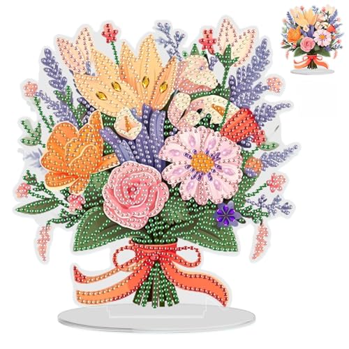 NAIMOER Strauß Diamond Painting Tischdeko, Diamant Malerei Desktop Blumen Ornamente Kinder Erwachsene, DIY Bastelset Set für Geschenk Mädchen Wand Dekoration NAIMOER Strauß Diamond Painting Tischdeko, Diamant Malerei Desktop Blumen Ornamente Kinder Erwachsene, DIY Bastelset Set für Geschenk Mädchen Wand Dekoration von NAIMOER