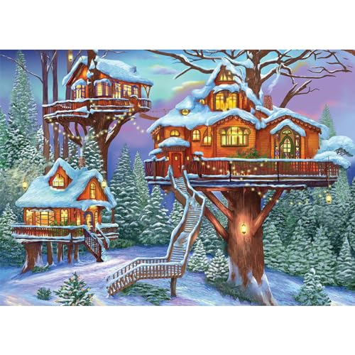 NAIMOER Weihnachten Diamond Painting Erwachsene, Diamant Painting Bilder, Diamond Painting Set Erwachsene Weihnachten Diamond Painting Kinder 5D Diamant Malerei für Home Wand Décor(30x40cm) von NAIMOER