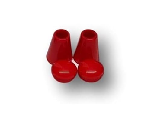 NAINA`S Kordelenden für 5 mm Kordel Kordelendstücke Kordelstopper Durchmesser Auswahl aus 21 Farben Rot 5 Stück von NAINA`S