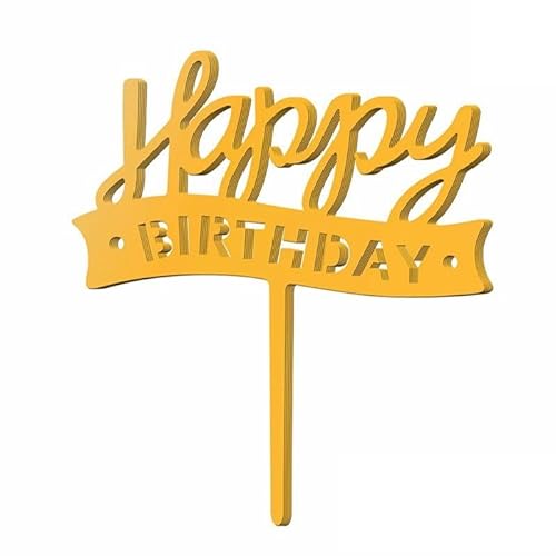 10Pcs Acryl Happy Birthday Kuchen Topper Urlaub Party Haushalt Zubehör für Restaurant Esstisch Dessert Dekor Anpassbare Geburtstag Kuchen Dekorationen von NAIXUE