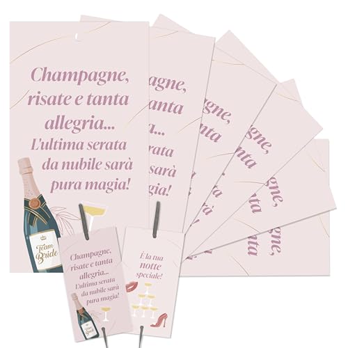 Karten mit glitzernden Sternen für Junggesellinnenabschied (rosa_gold) von NAÏZAYA