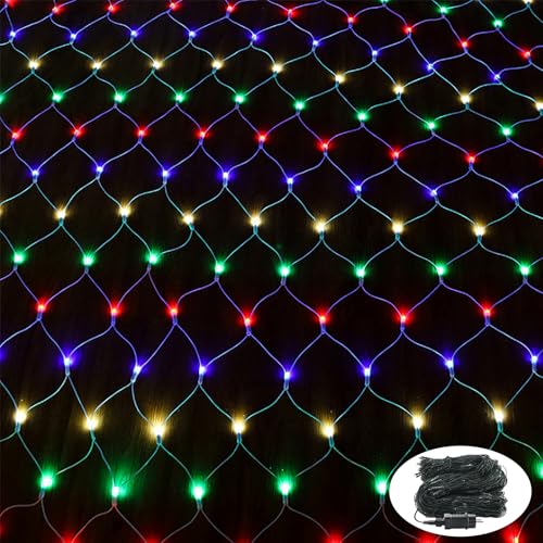 NAIZY LED Lichternetz 6x2m 280LEDs Lichterkettennetz RGB Lichtervorhang mit 8 Modi Stecker Lichterkette Dunkelgrüne Lichtlinie Weihnachtsbeleuchtung Außen-Innen für Weihnachtsdeko Hochzeit Party NAIZY LED Lichternetz 6x2m 280LEDs Lichterkettennetz RGB Lichtervorhang mit 8 Modi Stecker Lichterkette Dunkelgrüne Lichtlinie Weihnachtsbeleuchtung Außen-Innen für Weihnachtsdeko Hochzeit Party von NAIZY