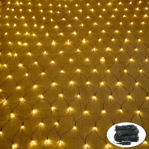 NAIZY LED Lichternetz 6x2m 280LEDs Lichterkettennetz Warmweiß Lichtervorhang mit 8 Modi Stecker Lichterkette Dunkelgrüne Lichtlinie Weihnachtsbeleuchtung Außen-Innen für Weihnachtsdeko Hochzeit Party NAIZY LED Lichternetz 6x2m 280LEDs Lichterkettennetz Warmweiß Lichtervorhang mit 8 Modi Stecker Lichterkette Dunkelgrüne Lichtlinie Weihnachtsbeleuchtung Außen-Innen für Weihnachtsdeko Hochzeit Party von NAIZY