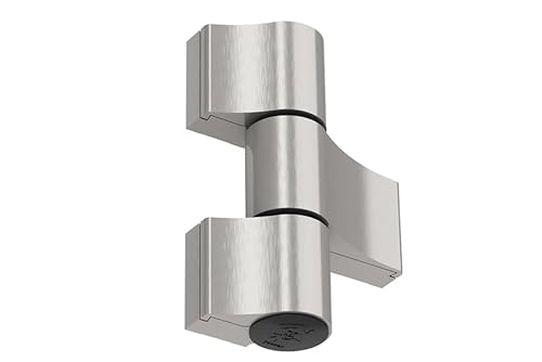 NAJDER Aluminium-Türscharnier - Jocker Typ - Aufschraubband - Dreiflügelige Scharniere - Scharnier - für Türen - 1 Stück - Montageabstand 67mm - Farbe INOX von NAJDER