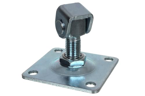 NAJDER Torband M20 mit Platte 100x100 mm Verstellbares Scharnier Tür Torscharnier Angel mit Schrauben und Muttern (M20 mit Platte 100x100 mm) von NAJDER