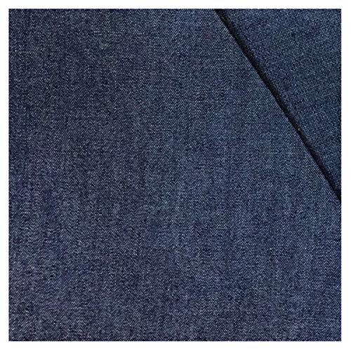 Gewaschener Denim Jeansstoff Meterware 150cm Breiter Leichter Kleidungsstoff aus 100% Baumwolle für Kleidung, Nähen Von Bastelarbeiten, Nicht Dehnbar(Color:Marine) von NAKAN