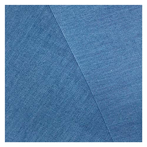 Gewaschener Denim Jeansstoff Meterware 150cm Breiter Leichter Kleidungsstoff aus 100% Baumwolle für Kleidung, Nähen Von Bastelarbeiten, Nicht Dehnbar(Color:hellblau) von NAKAN