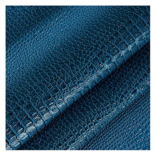 NAKAN 138x100cm PU Kunstleder Stoff Polsterstoff Meterware Krokodilmuster-Kunstleder für Sofastuhl-Sitzbezug, DIY Crafts, Dekorationen(Color:10 Blue) von NAKAN