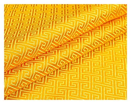 NAKAN Bunt 75 cm Breit Seide Stoff Meterware Für Kleid Rock Abendkleid Pyjama Kleider BettwäSche Dekorationen Meterware Verkauft(Color:Goldgelb) von NAKAN