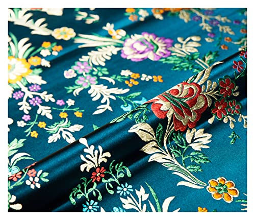 NAKAN Bunt 75 cm Breit Seide Stoff Meterware Für Kleid Rock Abendkleid Pyjama Kleider BettwäSche Dekorationen Meterware Verkauft(Color:Ha Cyan) von NAKAN