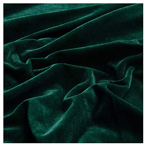 NAKAN Dunkelgrün Samtstoff 150cm Breit Bastelstoff für Tischdecke, Möbelbezüge, DIY-Basteln(Size:1m) von NAKAN