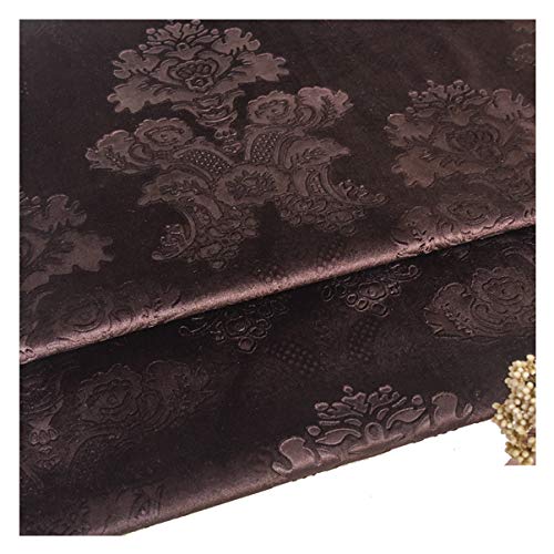 NAKAN Geprägter Samtstoff Möbelstoff Meterware 140cm Breit Im Vintage-Stil für Polster, Heimdekoration, Näharbeiten, Sofa-Stuhlbezug, Vorhang(Color:DUNKLER Kaffee)… von NAKAN