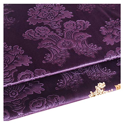 NAKAN Geprägter Samtstoff Möbelstoff Meterware 140cm Breit Im Vintage-Stil für Polster, Heimdekoration, Näharbeiten, Sofa-Stuhlbezug, Vorhang(Color:LILA)… von NAKAN
