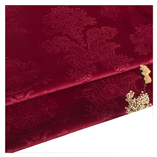 NAKAN Geprägter Samtstoff Möbelstoff Meterware 140cm Breit Im Vintage-Stil für Polster, Heimdekoration, Näharbeiten, Sofa-Stuhlbezug, Vorhang(Color:ROT)… von NAKAN