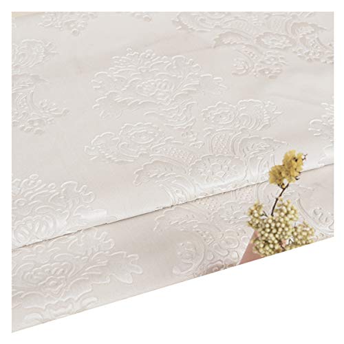 NAKAN Geprägter Samtstoff Möbelstoff Meterware 140cm Breit Im Vintage-Stil für Polster, Heimdekoration, Näharbeiten, Sofa-Stuhlbezug, Vorhang(Color:Weiss)… von NAKAN