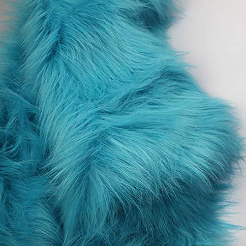 NAKAN Niedlich Blau Dick 150x50cm Kunstpelz Fox Long Pile Stoff 70mm, Luxus Weichen Plüsch Kunstfell Shaggy Für Handwerk Kostüm Kamera Bodendekoration Foto Prop Hintergrund Fursuit von NAKAN