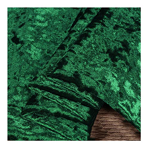 Pannesamt Meterware 160cm Breit 4-Wege Stretch Velours-Stoff für Bekleidungs-Kostüme, Nähen, Basteln, Heimdekoration(Color:Grün) von NAKAN