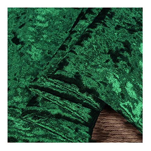 Pannesamt Meterware 160cm Breit 4-Wege Stretch Velours-Stoff für Bekleidungs-Kostüme, Nähen, Basteln, Heimdekoration(Color:Grün) von NAKAN