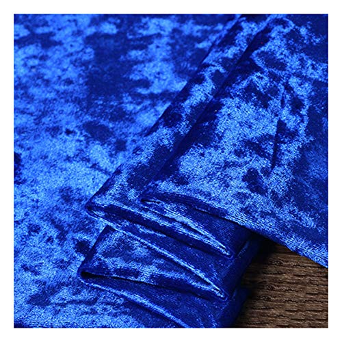 Pannesamt Meterware 160cm Breit 4-Wege Stretch Velours-Stoff für Bekleidungs-Kostüme, Nähen, Basteln, Heimdekoration(Color:Königsblau) von NAKAN
