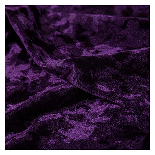 Pannesamt Stoff Möbelstoff Meterware 160cm Breit für Polster, Sofa Stuhl Sitzbezug, Nähen DIY Basteln, Kleidung, Kostüm(Color:Dunkelviolett) von NAKAN