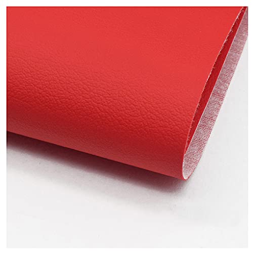 Vinyl Kunstleder Stoff Polsterstoff Meterware 135cm Breit Kunstleder Lederimitat Bezugsstoff für Möbel Sofa Stuhl Sitzbezug, DIY Handwerk, Wohnkultur(Color:rot) von NAKAN