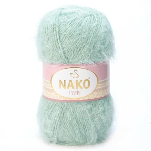 NAKO Paris, Strickgarn, Häkelgarn, Acryl-Schal, Wintermütze, Schal, Garn – 3 Knäuel (Knäuel) 40% Premium-Acryl – 60% Polyamid pro Knäuel 100 g – 292 von NAKO