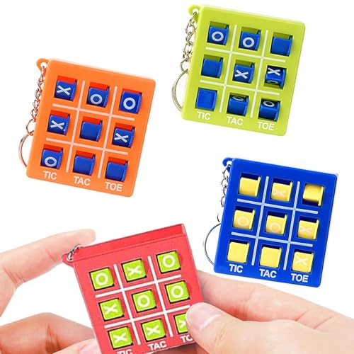 NAMIC 4 Stück Tic Tac Toe Spiel Schlüsselanhänger, Mini Rucksack Schlüsselanhänger, Mitbringsel Kindergeburtstag, Kleinigkeiten zu Ostern Kinder, Denkspiel, Spielzeug für Die Früherziehung NAMIC 4 Stück Tic Tac Toe Spiel Schlüsselanhänger, Mini Rucksack Schlüsselanhänger, Mitbringsel Kindergeburtstag, Kleinigkeiten zu Ostern Kinder, Denkspiel, Spielzeug für Die Früherziehung von NAMIC