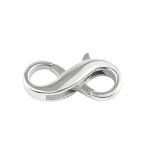 2 StüCk Karabinerverschluss，Halskette Schmuck Karabiner verschluss 925 Schmuck Verschluss Halskettenverschlüsse ，Kettenverschluss Silber für Anhänger Schmuckzubehör(14 x 6 mm) von NAMIX