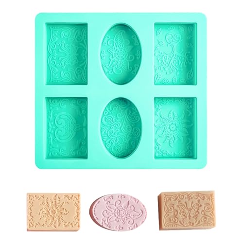 Silikon Seifenformen, Handgefertigte Seifenform, Silikonform Rechteckig,DIY Silikon Form， für Seife DIY Formen,Kuchen,Backen,Schokolade Machen (Grün) von NAMIX
