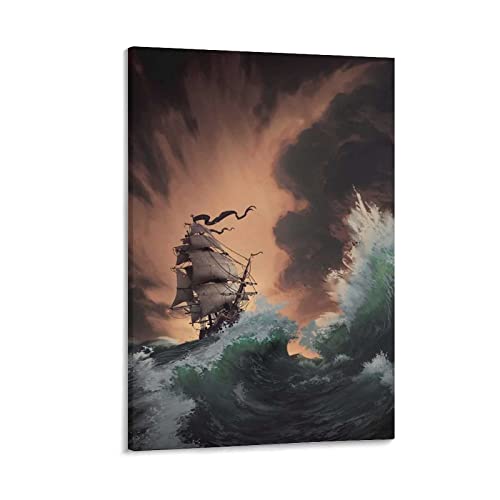 NAMNNE Foto Auf Leinwand 30 * 50cm Senza Cornice Gale Ship Sea Spray Poster Canvas Wall Art Pictures for Bedroom Wall Art Gifts Decor von NAMNNE