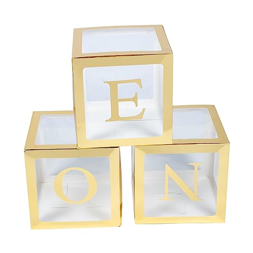 NAMOARLY 1satz Babyballonboxen Für Ersten Geburtstag Goldene Boxen Mit One Buchstaben Für Bezaubernde Shower Oder Geburtstagsfeier Dekorativ Und Langlebig von NAMOARLY