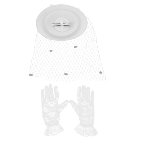 NAMOARLY 1satz Elegante Cocktail-party-kombination Weißer Federhut Und Lace Handschuhe Für Damen Für Hochzeiten Karneval Und Festliche Anlässe NAMOARLY 1satz Elegante Cocktail-party-kombination Weißer Federhut Und Lace Handschuhe Für Damen Für Hochzeiten Karneval Und Festliche Anlässe von NAMOARLY