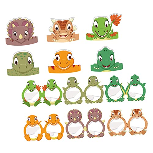 NAMOARLY 1 Satz Dinosaurier Papier Hut Brille Partyhut und Brille Partydekorationen favorisieren Figuren kinderparty mitgebsel dekoration weihnachten dekorative Dinosaurierhüte Kinderbrille NAMOARLY 1 Satz Dinosaurier Papier Hut Brille Partyhut und Brille Partydekorationen favorisieren Figuren kinderparty mitgebsel dekoration weihnachten dekorative Dinosaurierhüte Kinderbrille von NAMOARLY