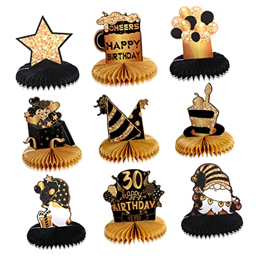 NAMOARLY 1 Satz Outfit Zum 30. Geburtstag Gold Kugeln Aufdecken Frauen Splitter Bienenwabe Männer Quaste Mittelstücke Blaues Geburtstagsbanner Waben Geschlecht Mann Black Papier NAMOARLY 1 Satz Outfit Zum 30. Geburtstag Gold Kugeln Aufdecken Frauen Splitter Bienenwabe Männer Quaste Mittelstücke Blaues Geburtstagsbanner Waben Geschlecht Mann Black Papier von NAMOARLY