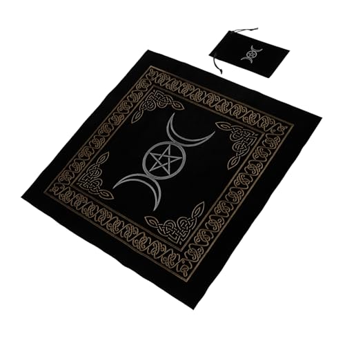 NAMOARLY 1 Satz Tarot Tischdecke Set aus Velours mit Kartenaufbewahrungstasche Teiliges Set für Tarotkarten Waschbar und Langlebig für Kartenspiele und NAMOARLY 1 Satz Tarot Tischdecke Set aus Velours mit Kartenaufbewahrungstasche Teiliges Set für Tarotkarten Waschbar und Langlebig für Kartenspiele und von NAMOARLY