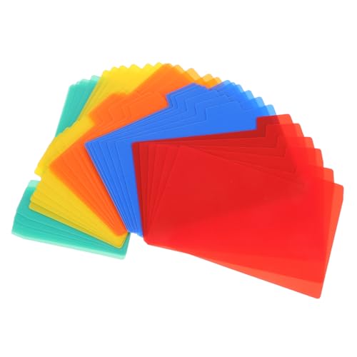 NAMOARLY 1 Set Karteikarten-trennblätter, Karteikarten-leitfaden-trennblätter Mit Alphabet-aufklebern, Tab-trennblätter, Rezeptführer, Leere Lernkarten, Lernkarten Für Rezepte, Schule, von NAMOARLY