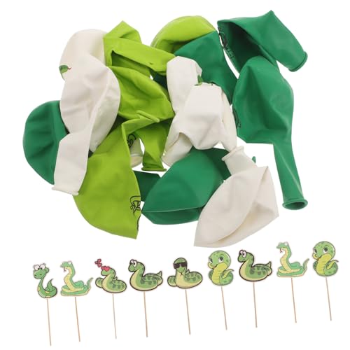 NAMOARLY 1 Set Schlangenballon Dekoration Tiere Party Kuchenaufsätze Luftballons Für Tierpartys Feiern Luftballons Für Tier Mottopartys Cupcake Dekoration Emulsion von NAMOARLY