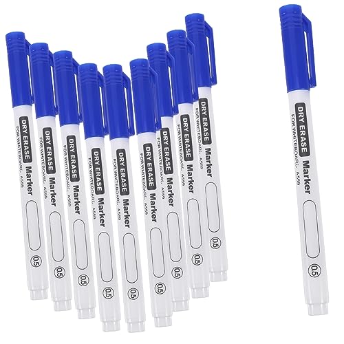 NAMOARLY 10 Stück Kreidestifte Dünn Whiteboard-marker Für Tafel Weiße, Trocken Abwischbare Markierungen Whiteboard-stifte Löschbar Flipchart-markierungsstifte Blue Plastik von NAMOARLY