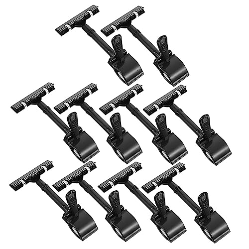 NAMOARLY 10 Stück Pop-werbemappe Schilderhalter-clip Einzelhandelsschilder Draht Clips Für Die Anzeige Warenzeichenhalter Halteklammern Clips Für Preisetiketten Warenschilder Black Plastik von NAMOARLY