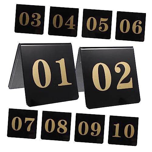NAMOARLY 10 Stück Tischzelte hochzeitsdeko wedding decoration Geschäftstreffen-Dekoration Rezeption Inhaber der Tabellennummer Name Empfangstischnummern Nummer des Hochzeitstisches Acryl von NAMOARLY